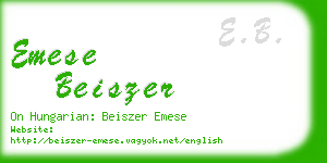 emese beiszer business card